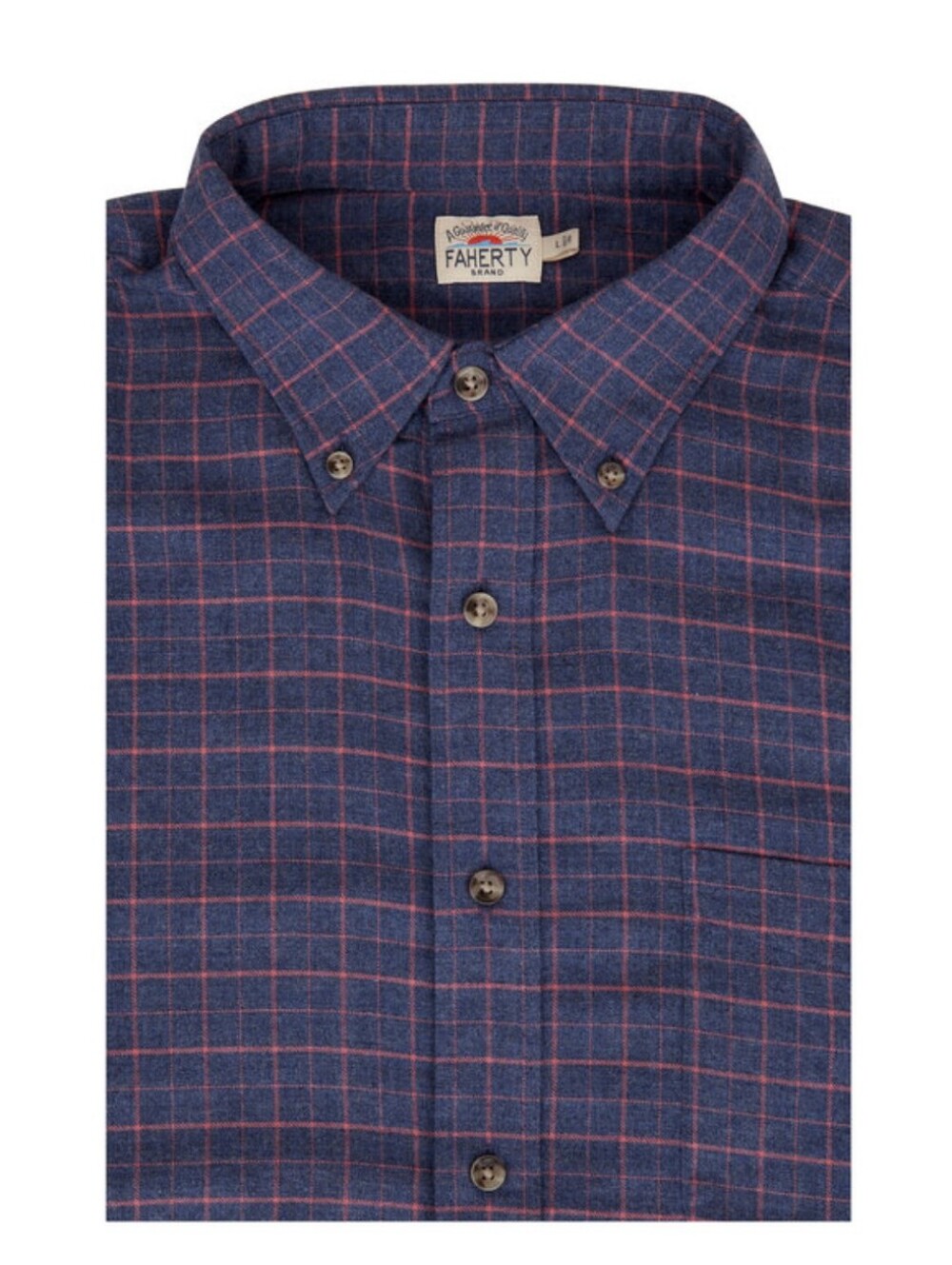 Faherty Brand Hayes Slate & Pink Tattersall Sport Shirt